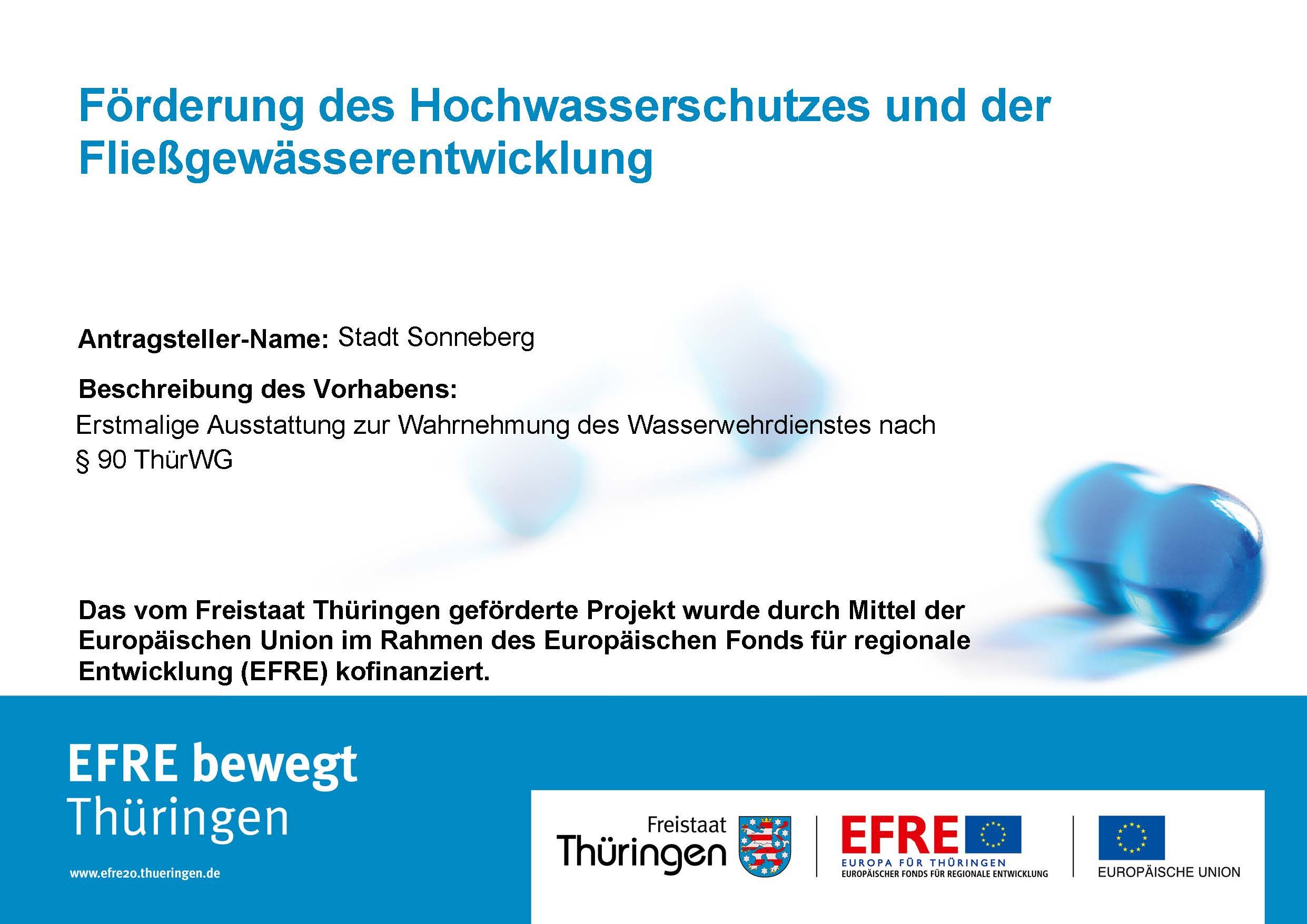 Eine Grafik mit Informationen zur Förderung des Hochwasserschutzes.