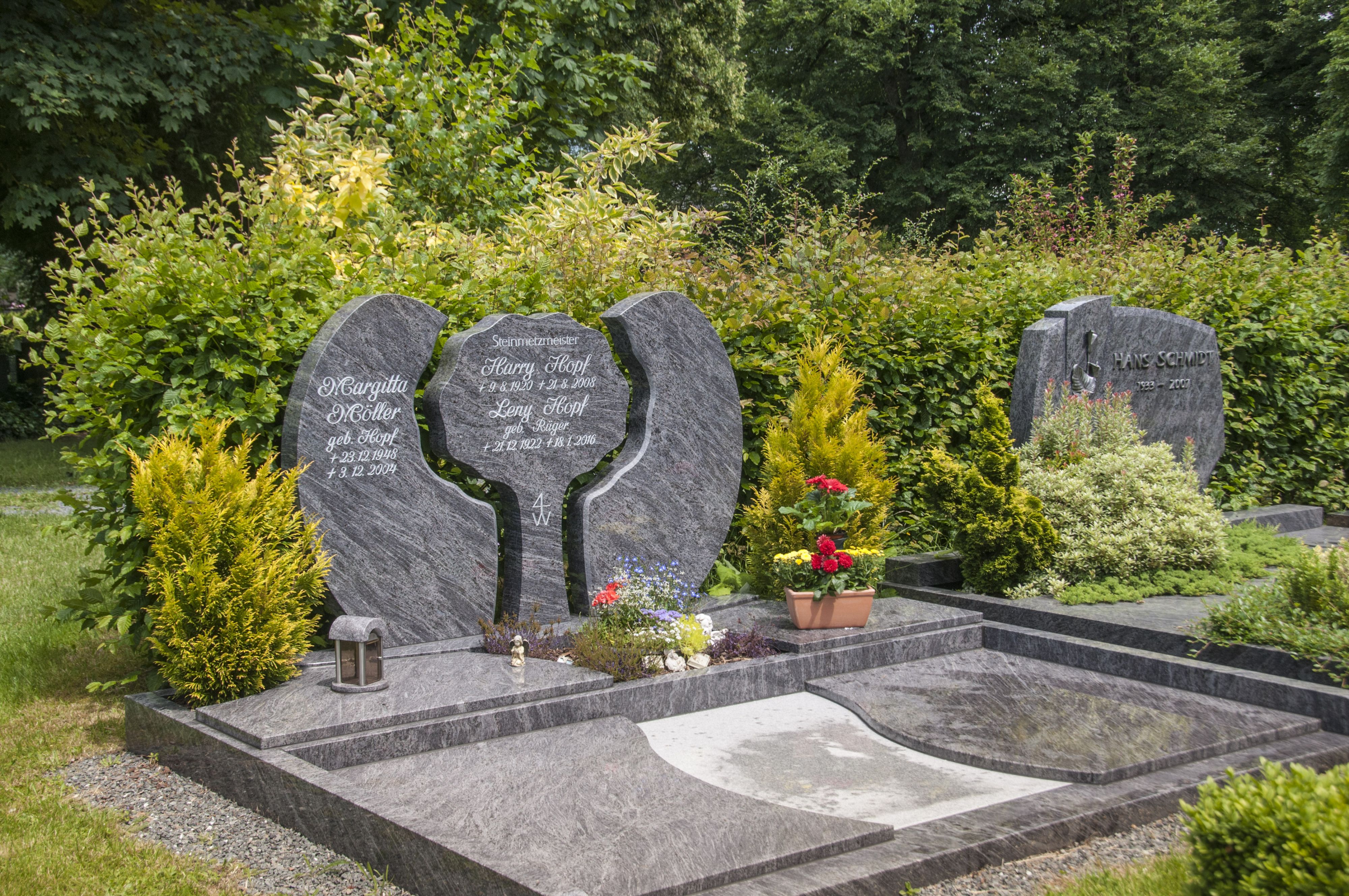Familiengrabstätte auf dem Hauptfriedhof Sonneberg.
