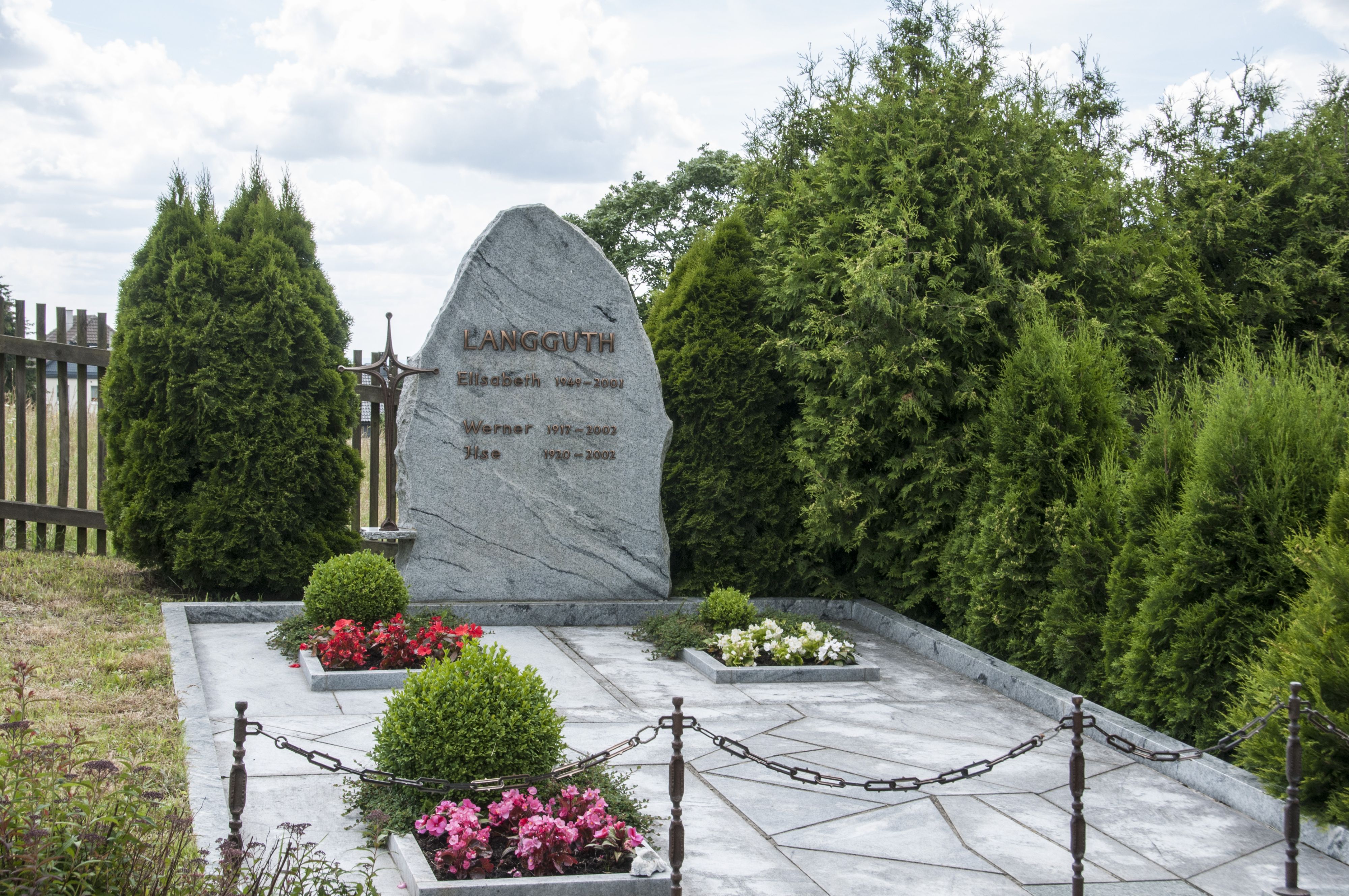 Familiengrabstätte auf dem Hauptfriedhof Sonneberg.