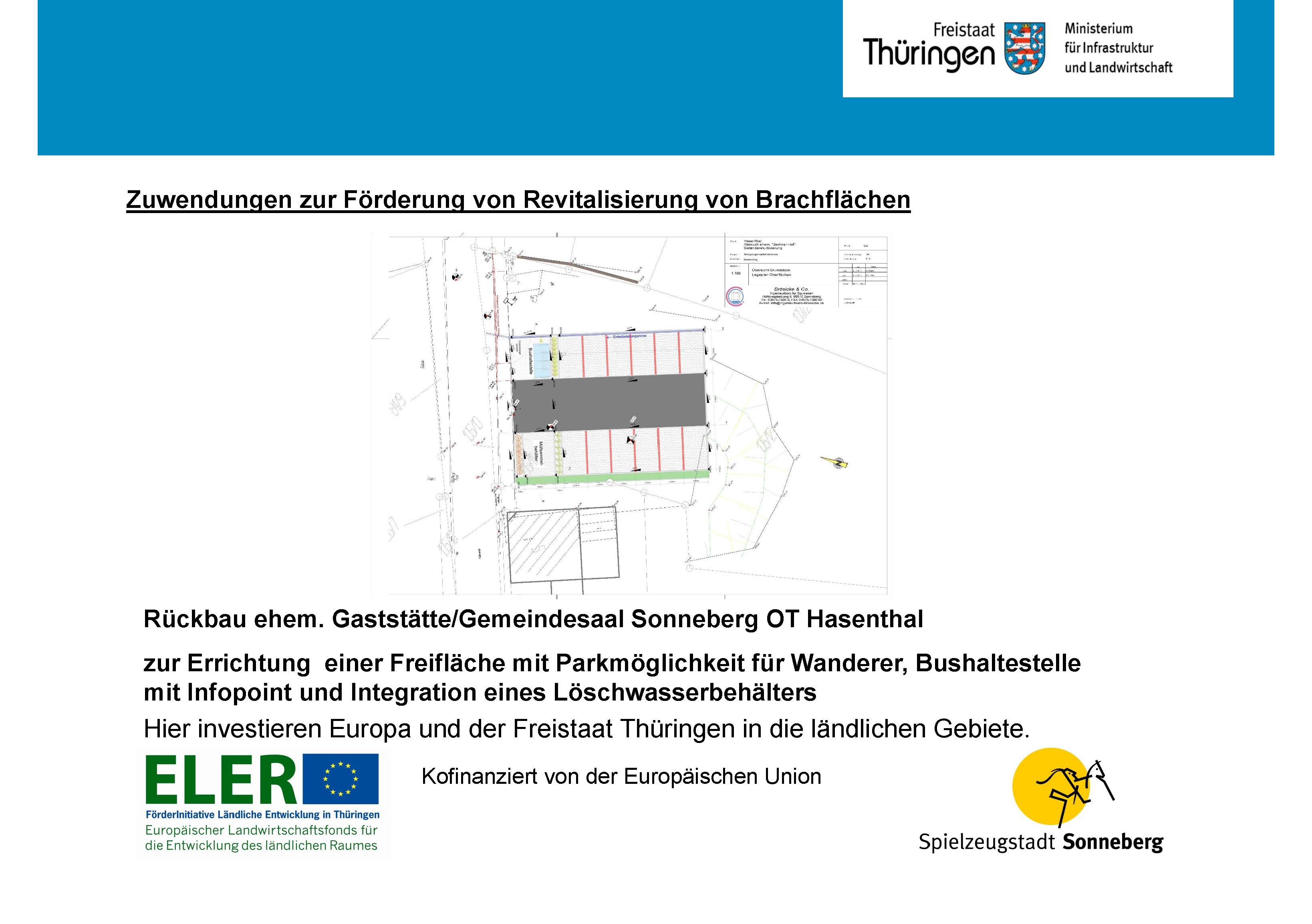 Eine Grafik mit Informationen zur Förderung von Brachflächen.