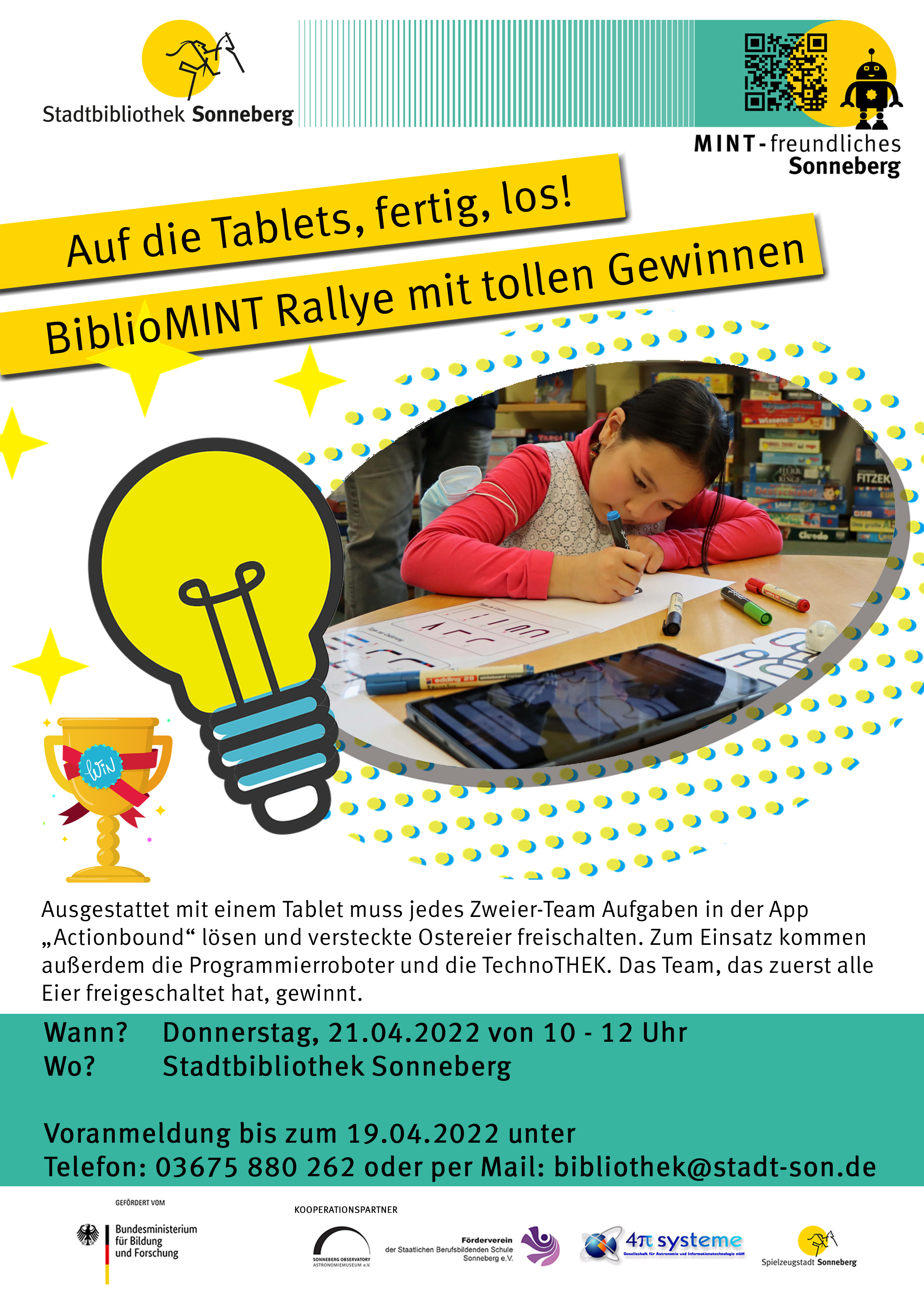 Eine Grafik mit Informationen zu einer MINT-Veranstaltung.